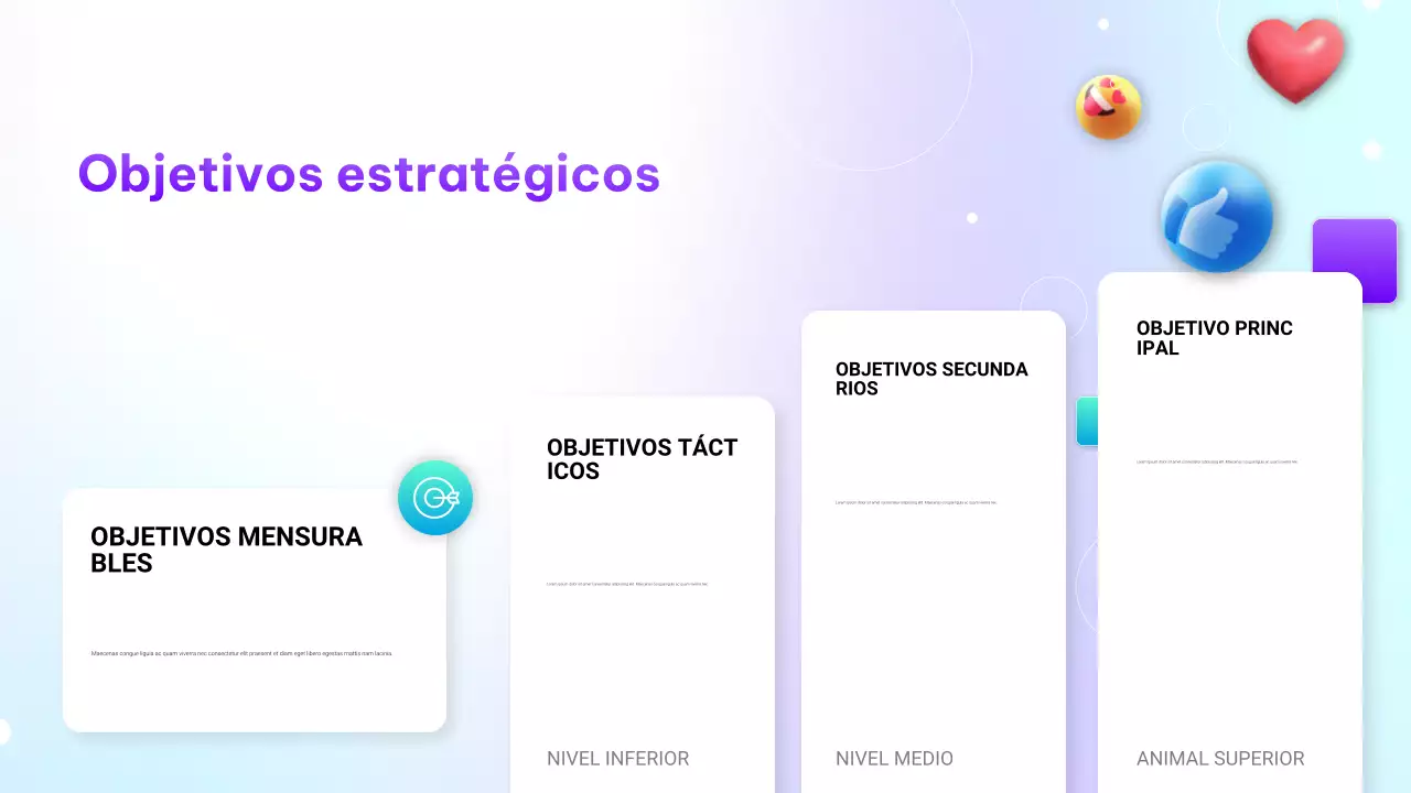 Presentación de marketing digital con degradado moderno morado