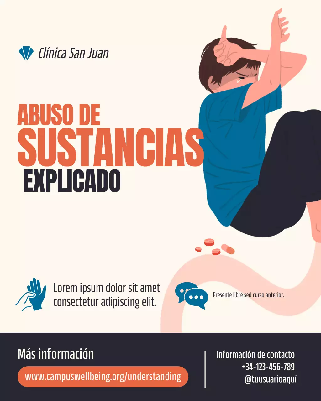 Publicación de Instagram con información sobre salud moderna de Orange