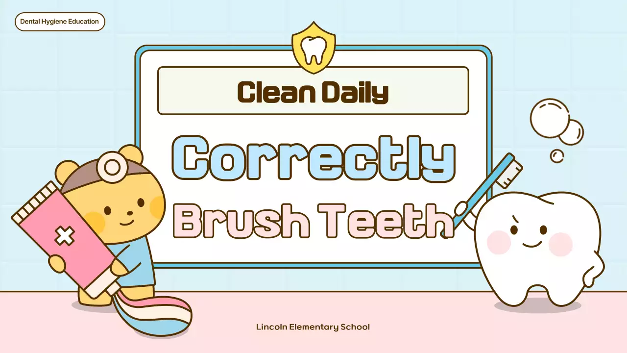 Sky Blue Baby Dental Hygiene Educational Materials