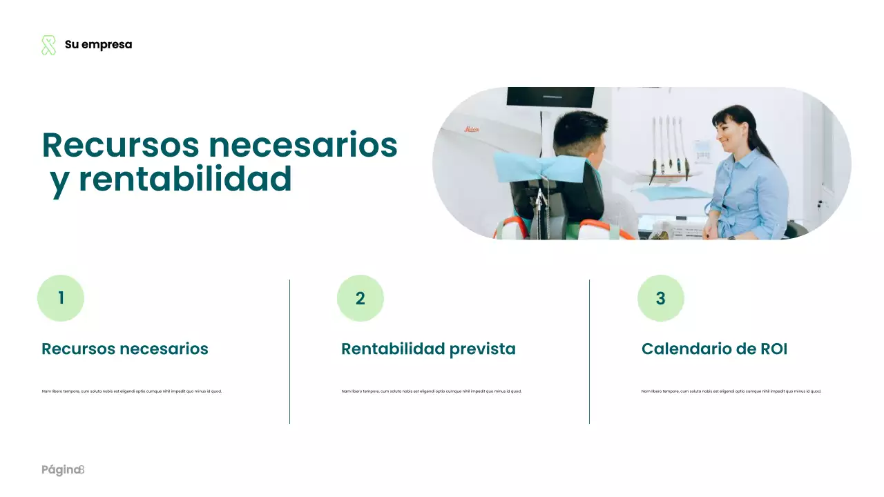 Presentación de atención médica moderna en verde azulado