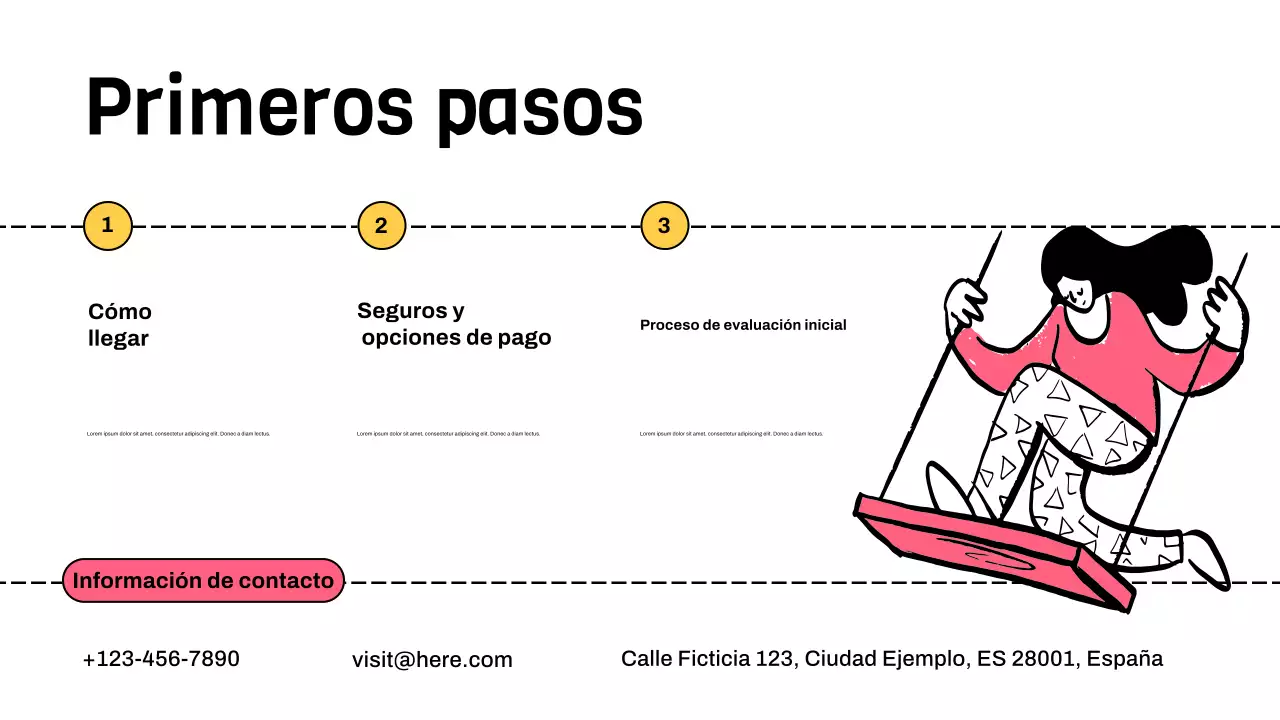 Presentación ilustrativa del tratamiento minimalista rosa