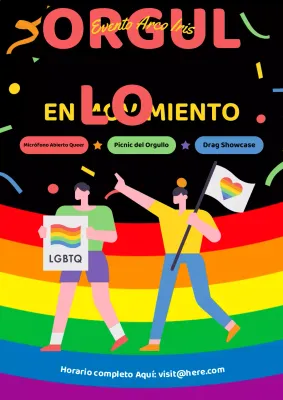 Cartel ilustrativo del evento del Orgullo Arcoíris