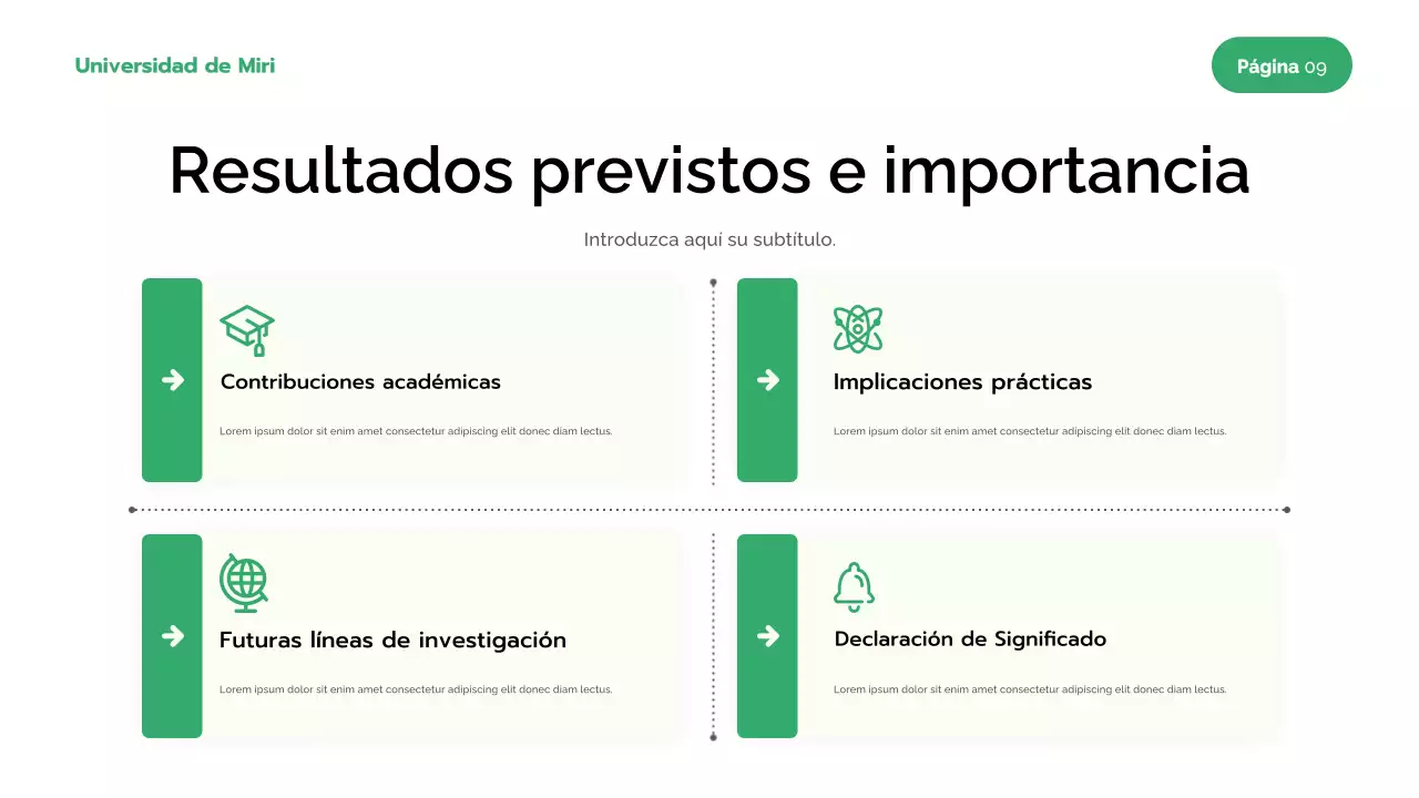 Presentación de investigación moderna y ecológica