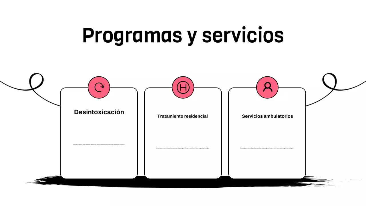 Presentación ilustrativa del tratamiento minimalista rosa