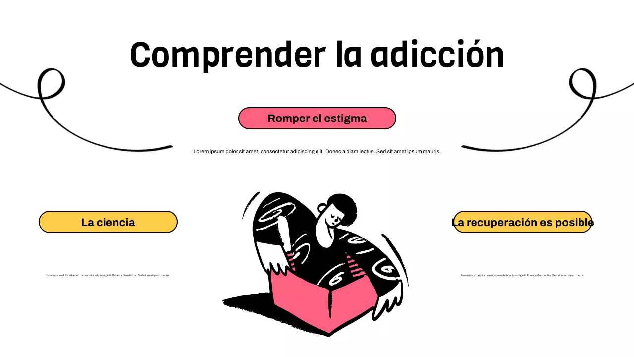 Presentación ilustrativa del tratamiento minimalista rosa