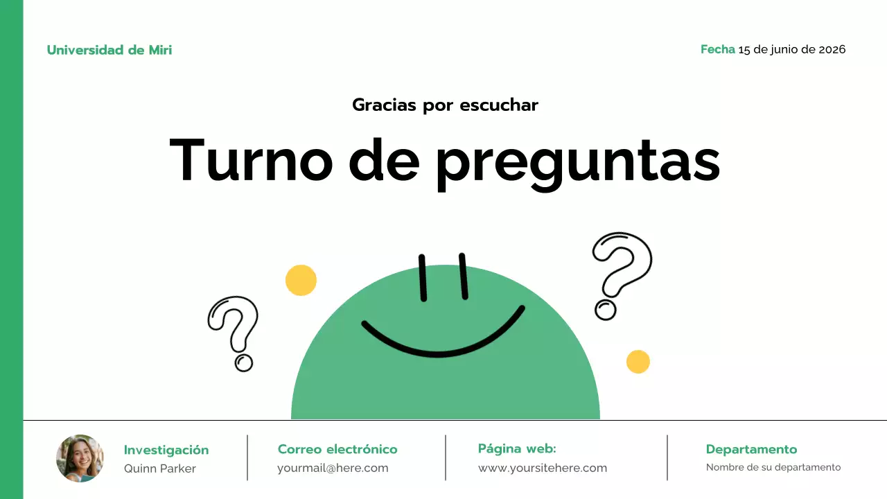 Presentación de investigación moderna y ecológica