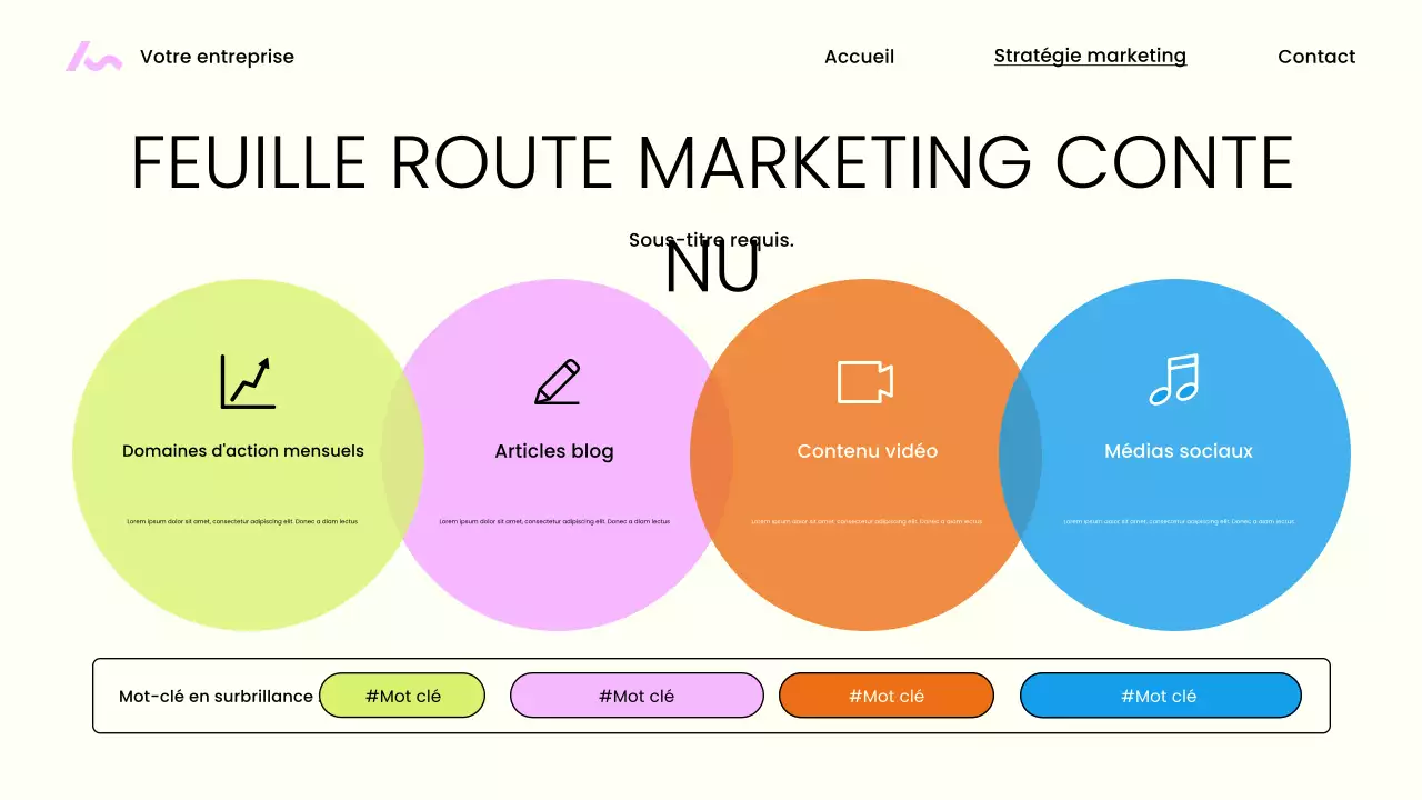 Présentation marketing moderne beige