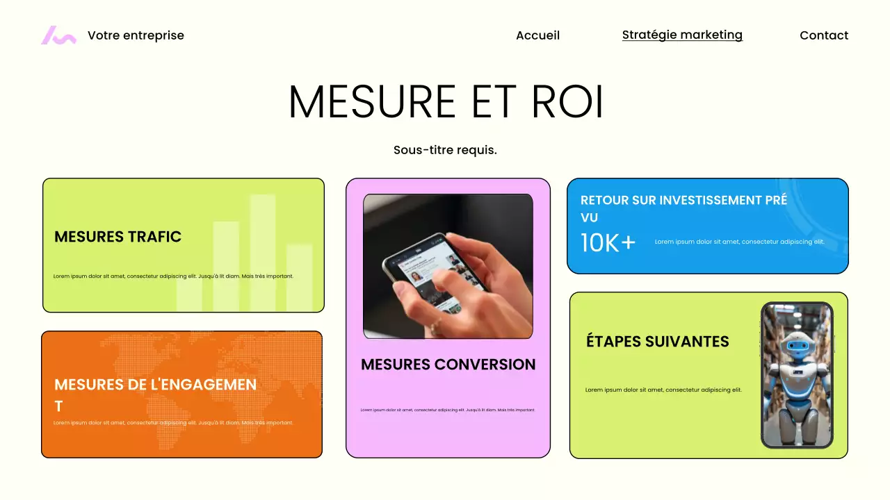 Présentation marketing moderne beige