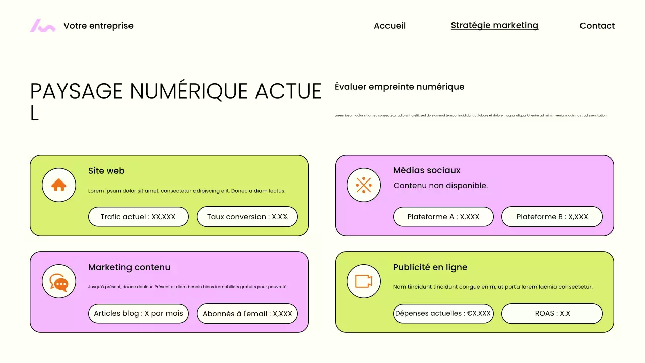 Présentation marketing moderne beige