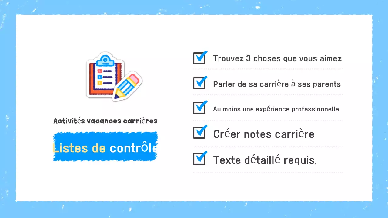 Planificateur de vacances simple et éducatif Sky Blue