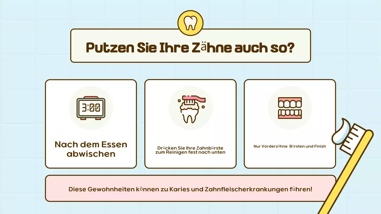 Sky Blue Baby-Lehrmaterialien zur Zahnhygiene