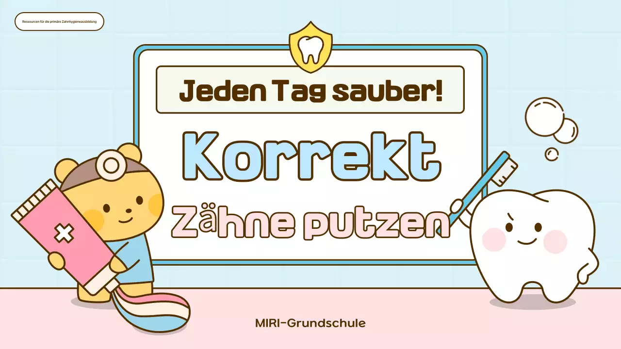 Sky Blue Baby-Lehrmaterialien zur Zahnhygiene