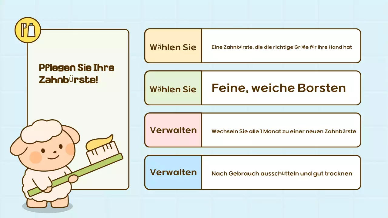 Sky Blue Baby-Lehrmaterialien zur Zahnhygiene