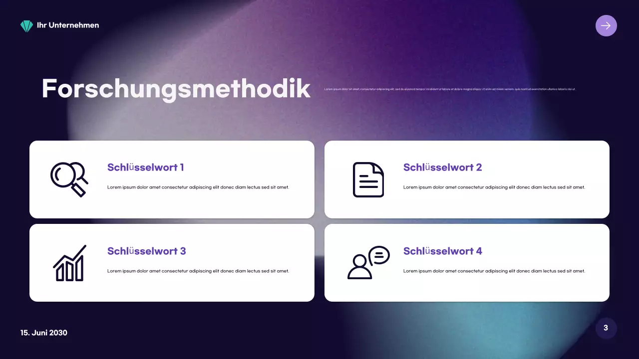 blaugrüner moderner Marktbericht