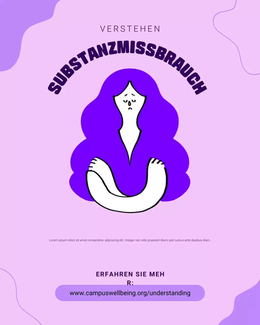 Purple Minimal – Instagram-Beitrag zum Verständnis von Drogenmissbrauch