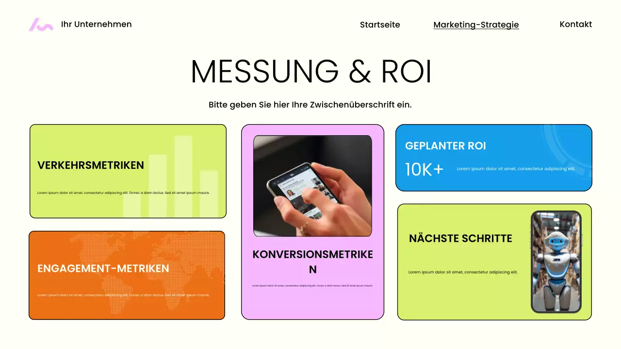 Beige Moderne Marketingpräsentation