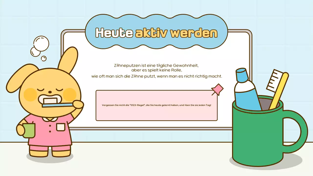 Sky Blue Baby-Lehrmaterialien zur Zahnhygiene