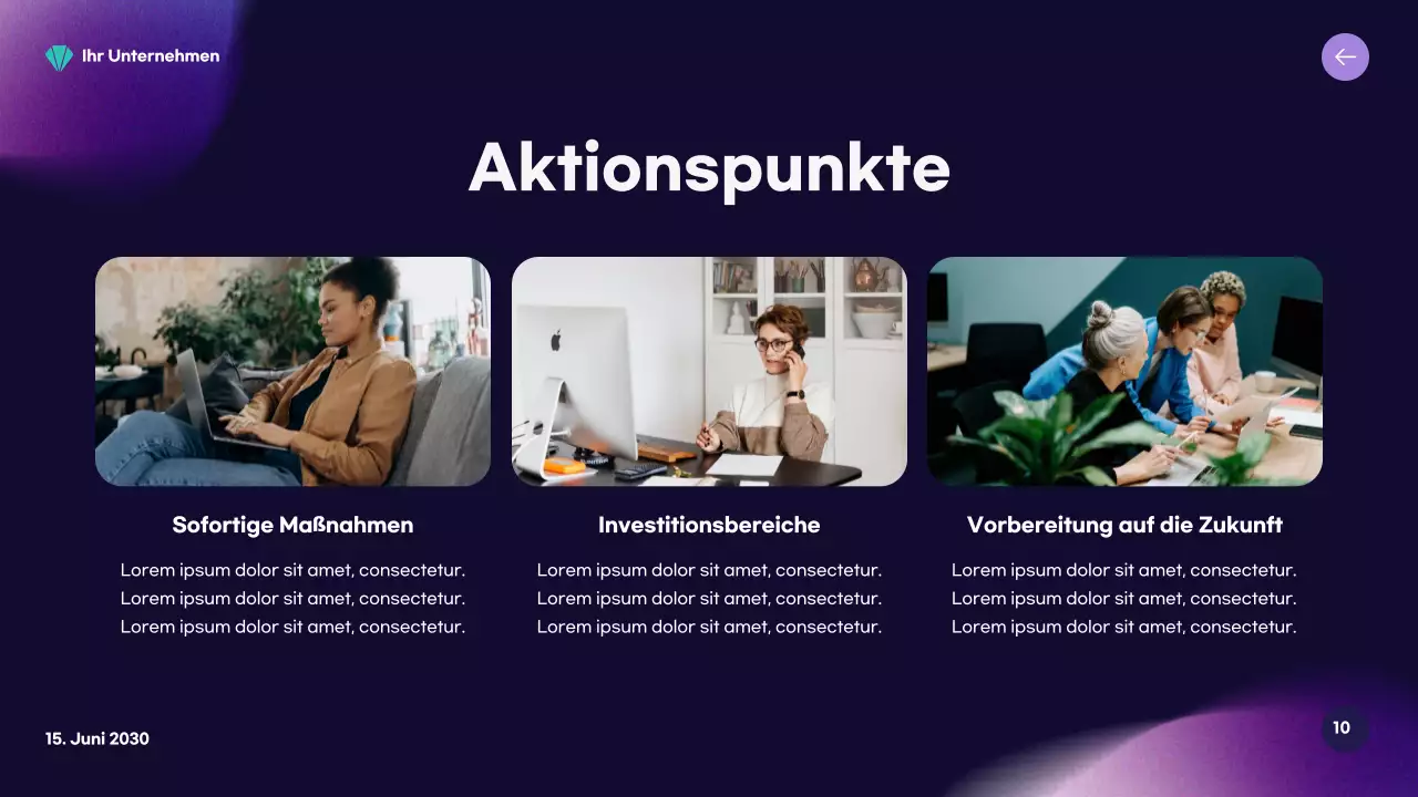 blaugrüner moderner Marktbericht