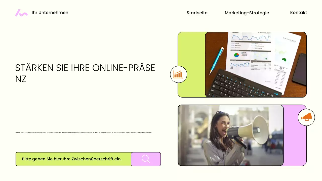 Beige Moderne Marketingpräsentation