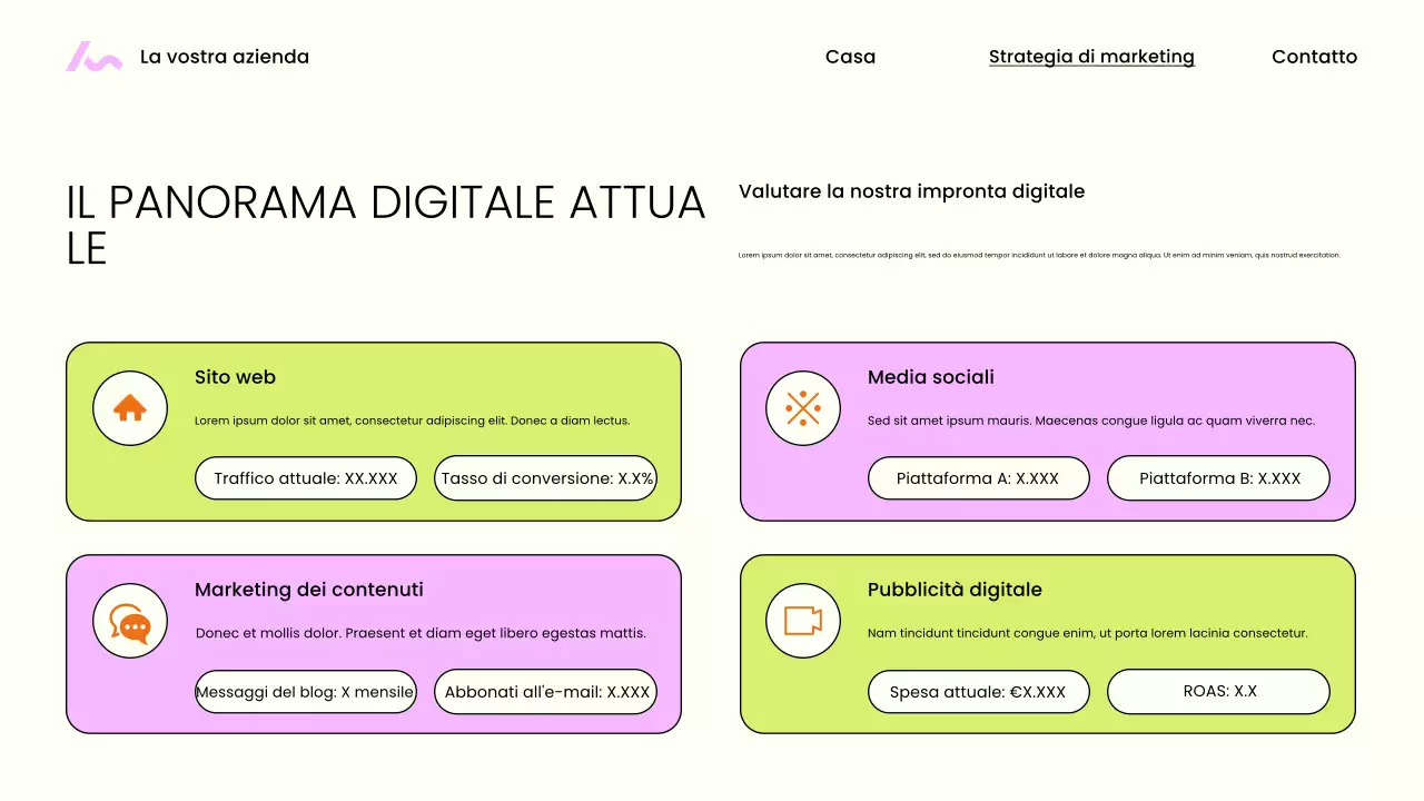 Presentazione di marketing moderno beige