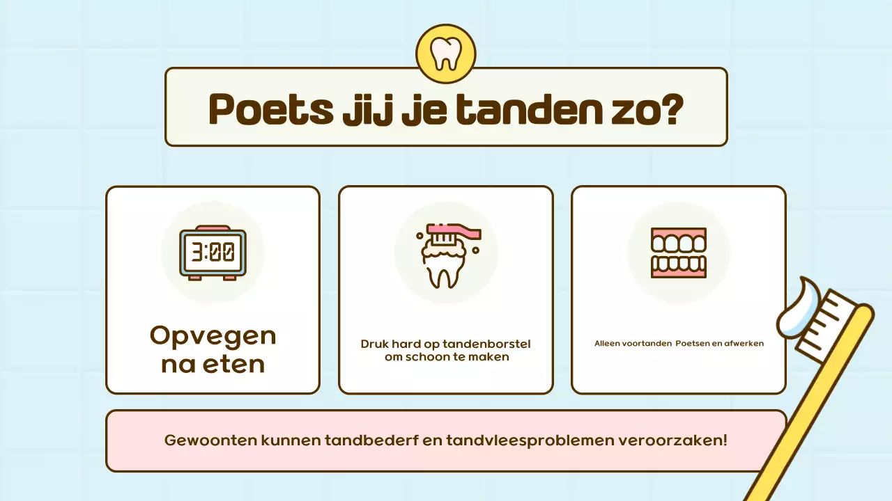 Educatief materiaal voor mondhygiëne bij baby's in de hemelsblauwe kleur