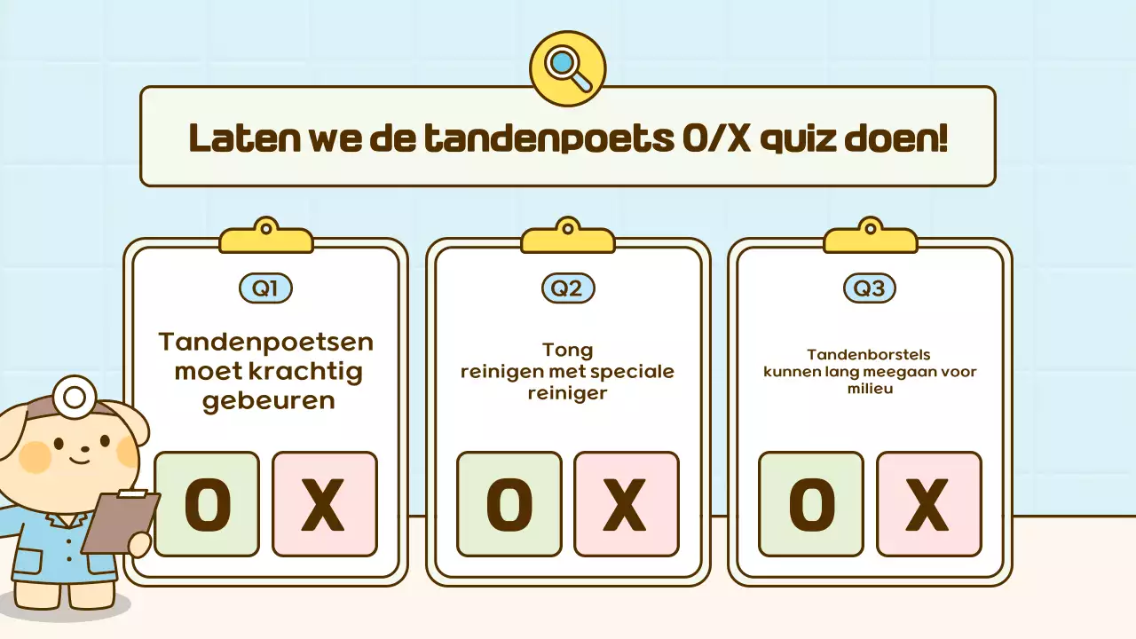 Educatief materiaal voor mondhygiëne bij baby's in de hemelsblauwe kleur