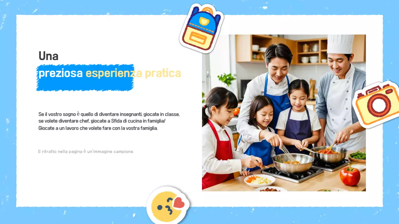 Pianificatore di vacanze con materiali didattici semplici blu cielo