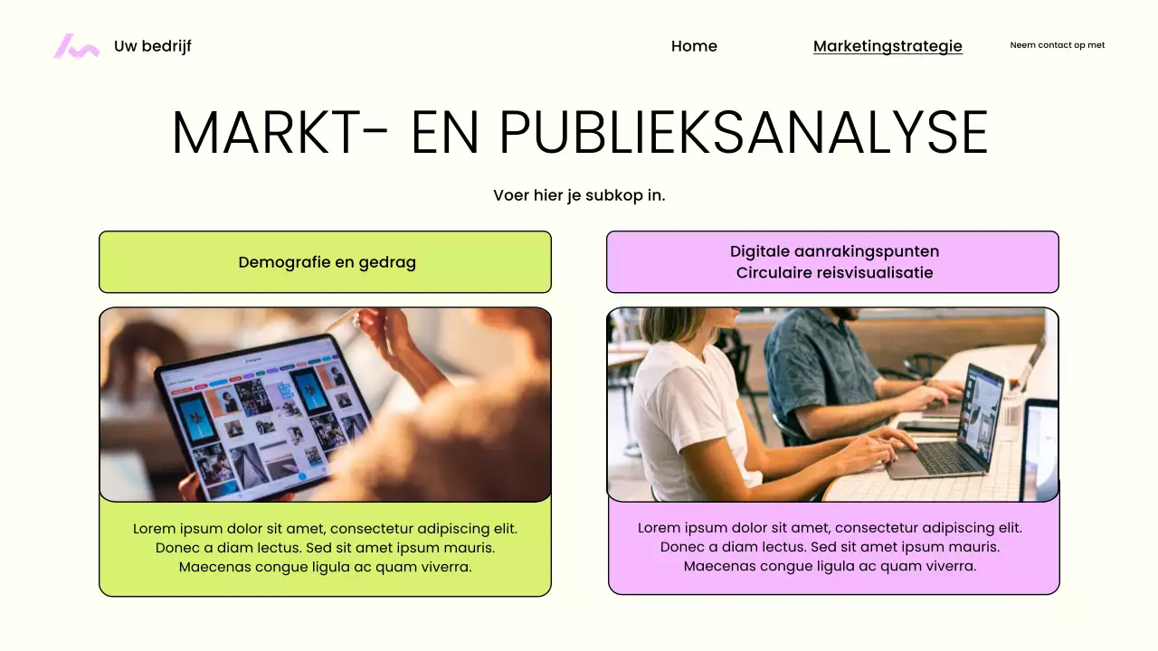 Beige moderne marketingpresentatie