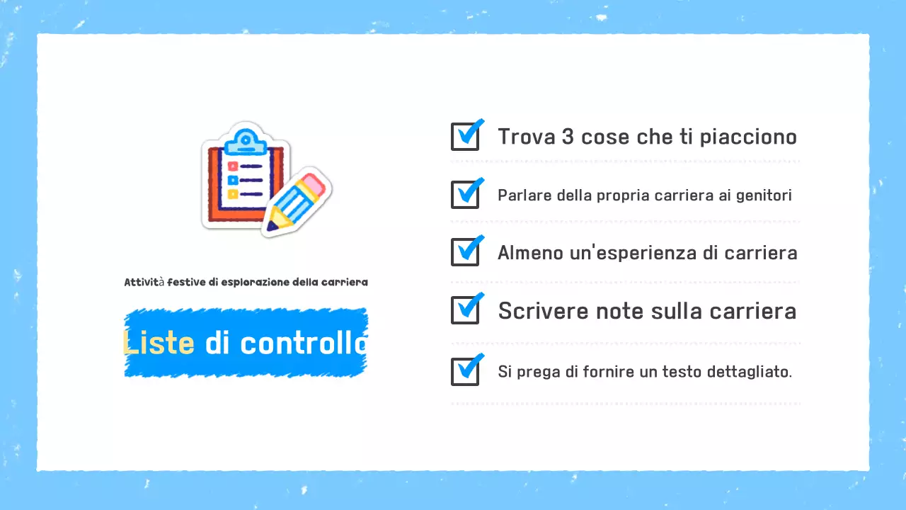 Pianificatore di vacanze con materiali didattici semplici blu cielo