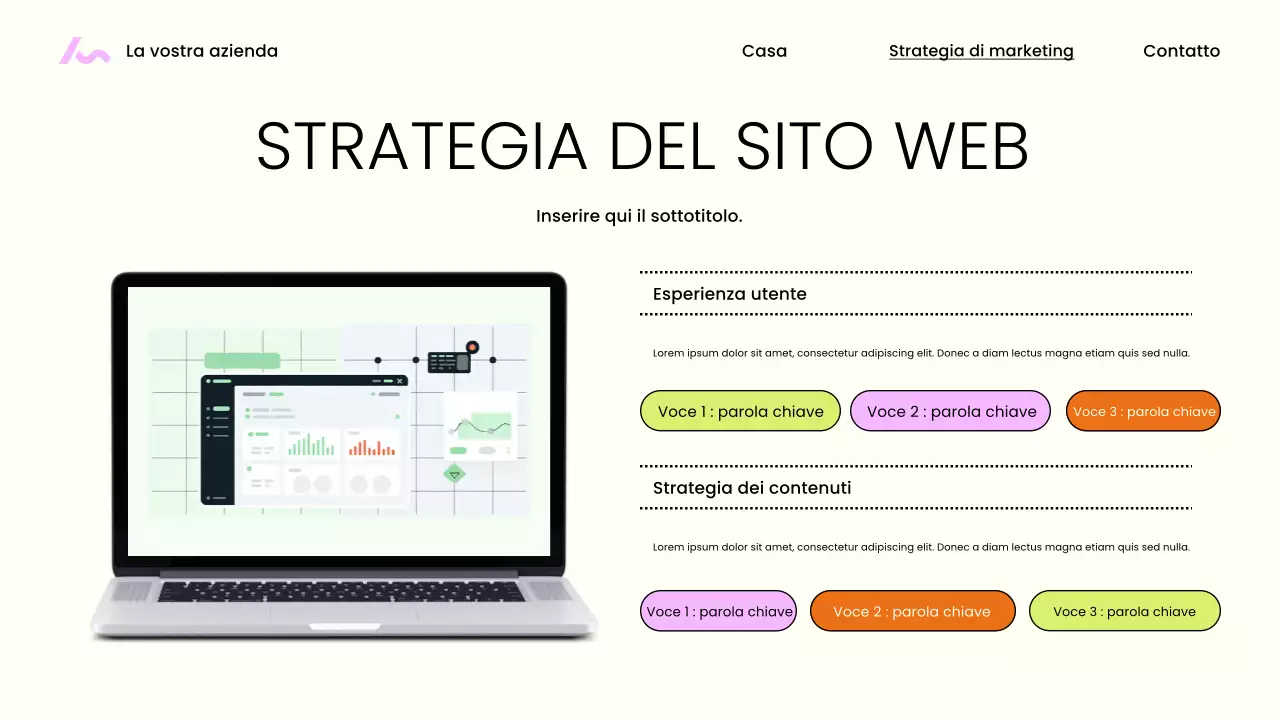 Presentazione di marketing moderno beige