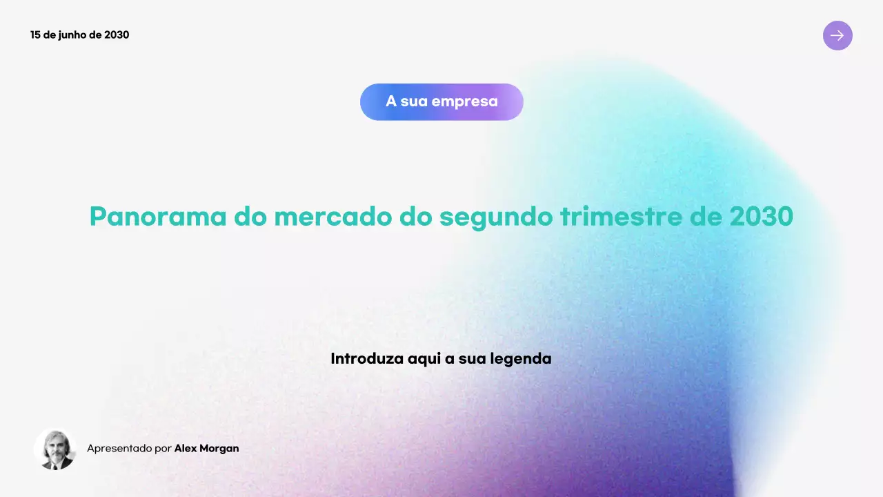 relatório de mercado moderno azul-petróleo