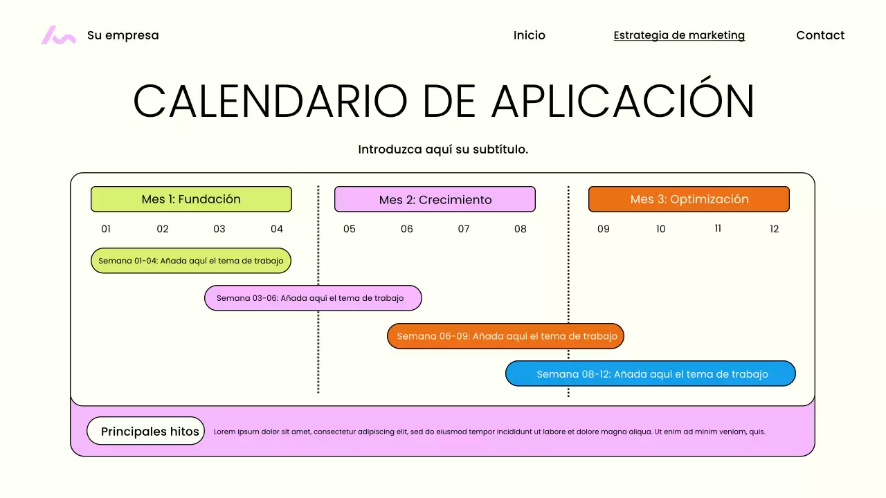 Presentación de marketing moderna en beige