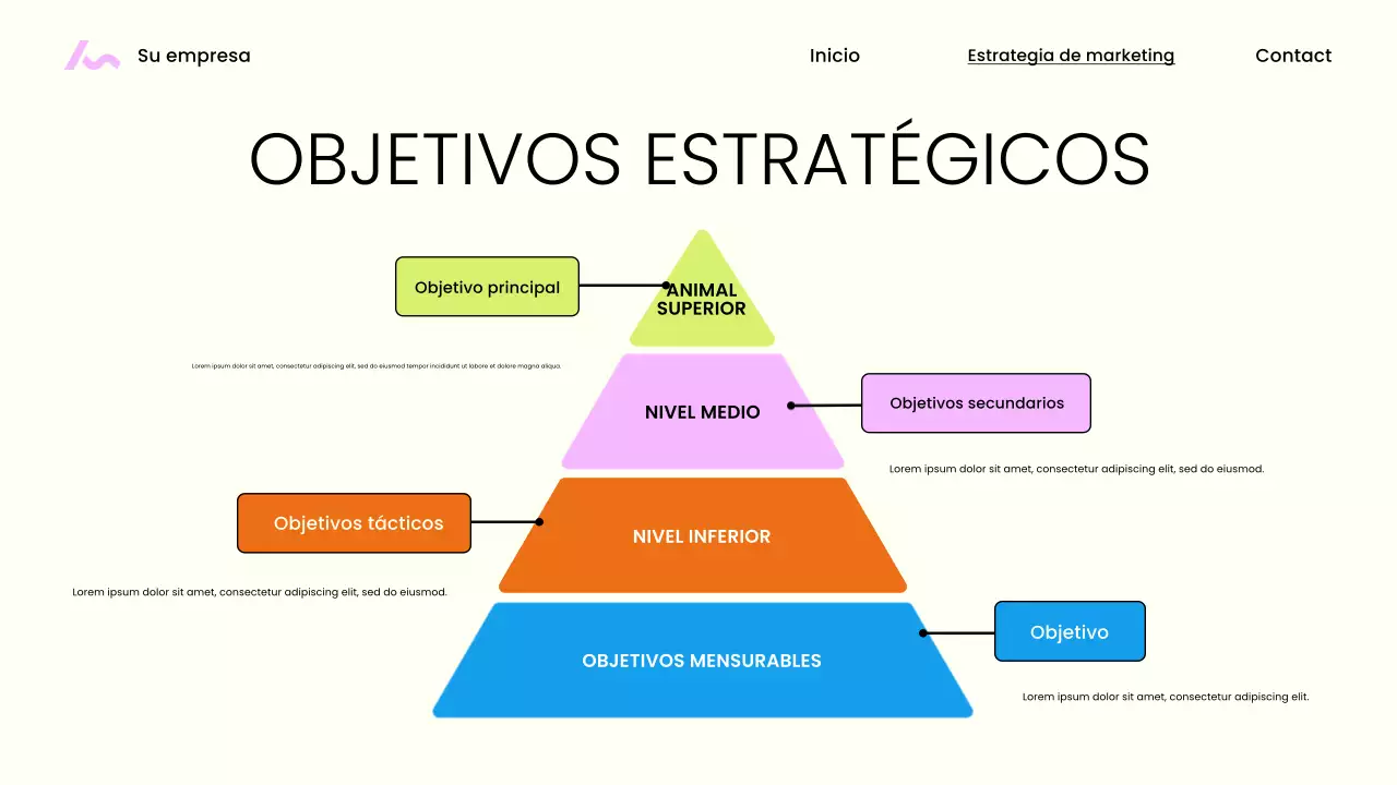 Presentación de marketing moderna en beige