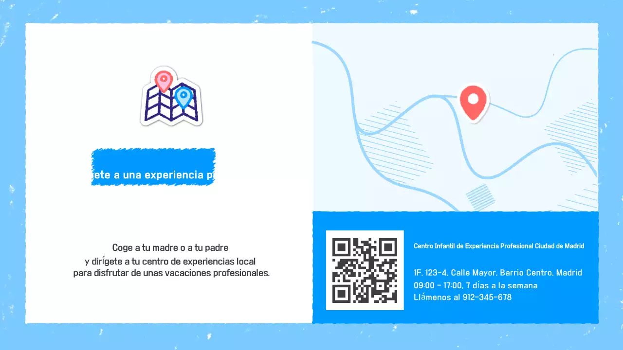 Planificador de vacaciones con materiales educativos sencillos en color azul cielo