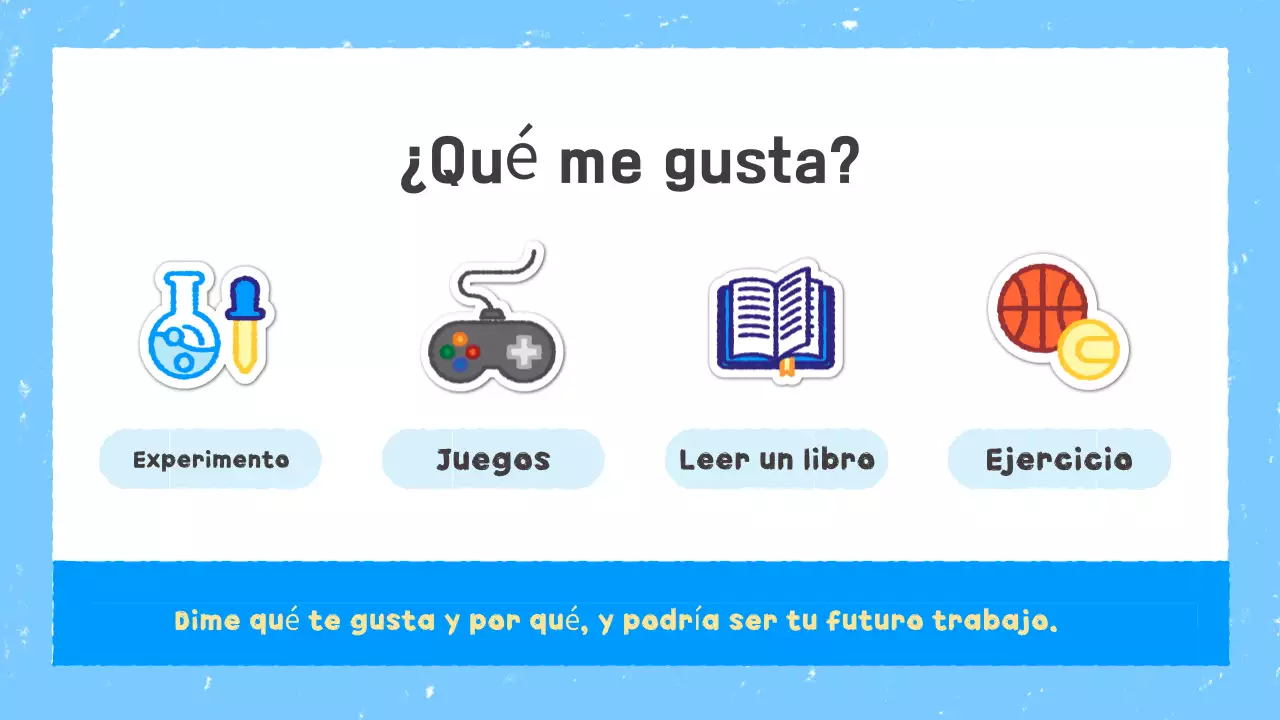 Planificador de vacaciones con materiales educativos sencillos en color azul cielo