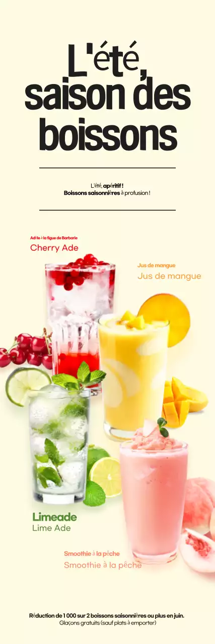 Promotion de la boisson estivale Beige Pop