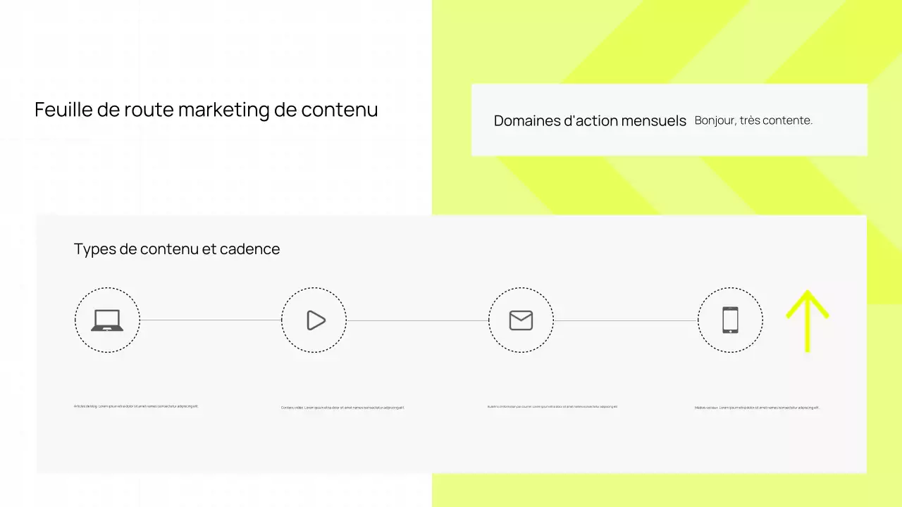 Boostez votre présence en ligne avec une présentation jaune minimaliste et moderne