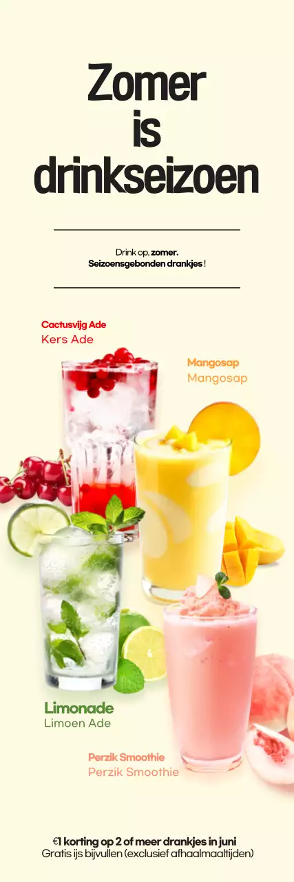 Beige Pop Zomerdrank Promotie