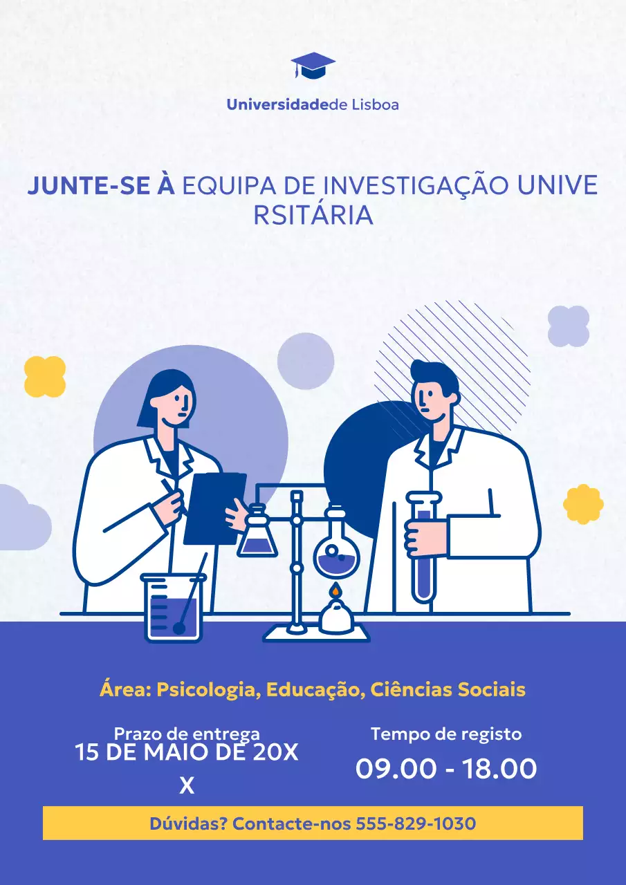 Cartaz de Recrutamento da Blue Modern University