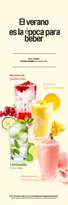 Promoción de bebida de verano Beige Pop
