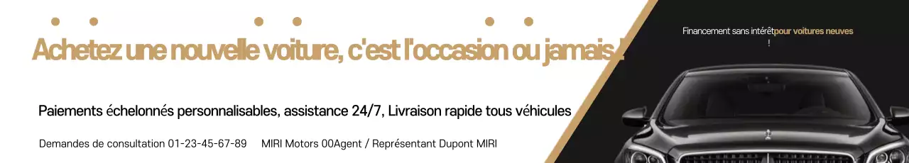 Promotion de voitures modernes noires