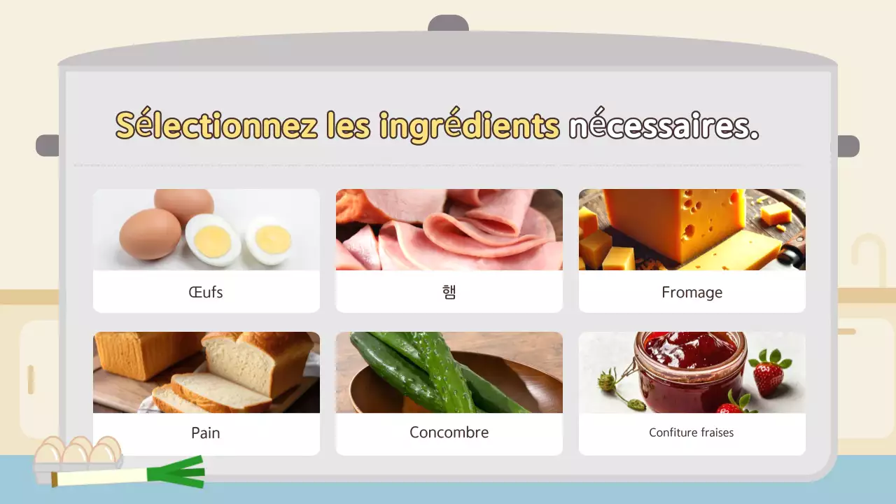 Matériel pédagogique de cuisine pour bébé orange