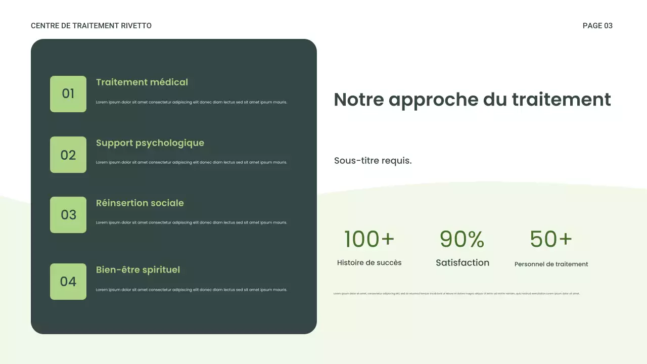 Présentation du bien-être et de la récupération modernes et écologiques