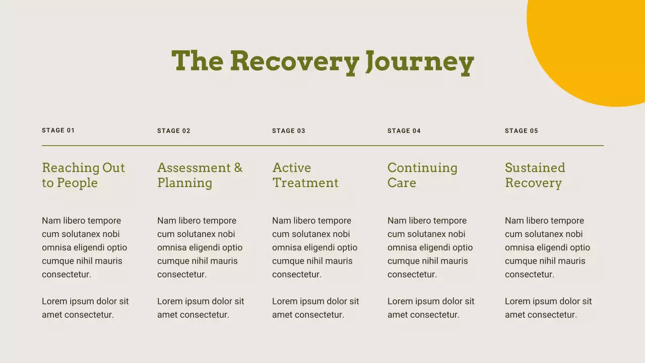 Beige and Olive Substance Abuse Recovery Presentation