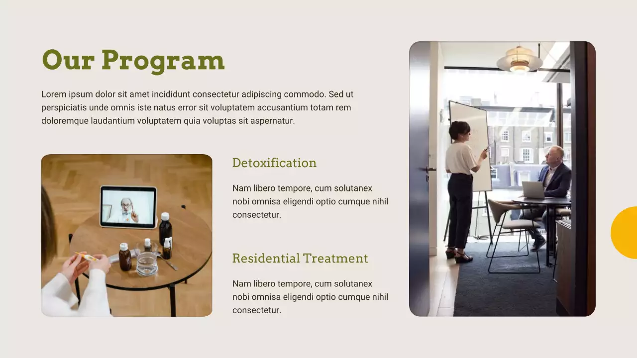 Beige and Olive Substance Abuse Recovery Presentation