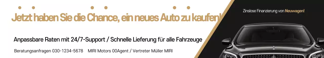 Schwarzes modernes Autoangebot