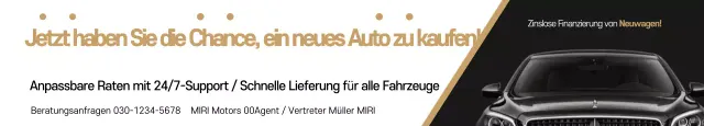 Schwarzes modernes Autoangebot