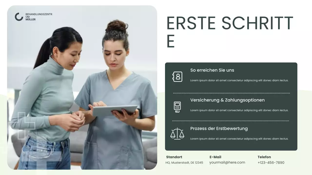 Grüne Moderne Erholung Wellness Präsentation