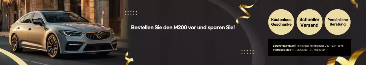 schwarze stylische Autowerbung
