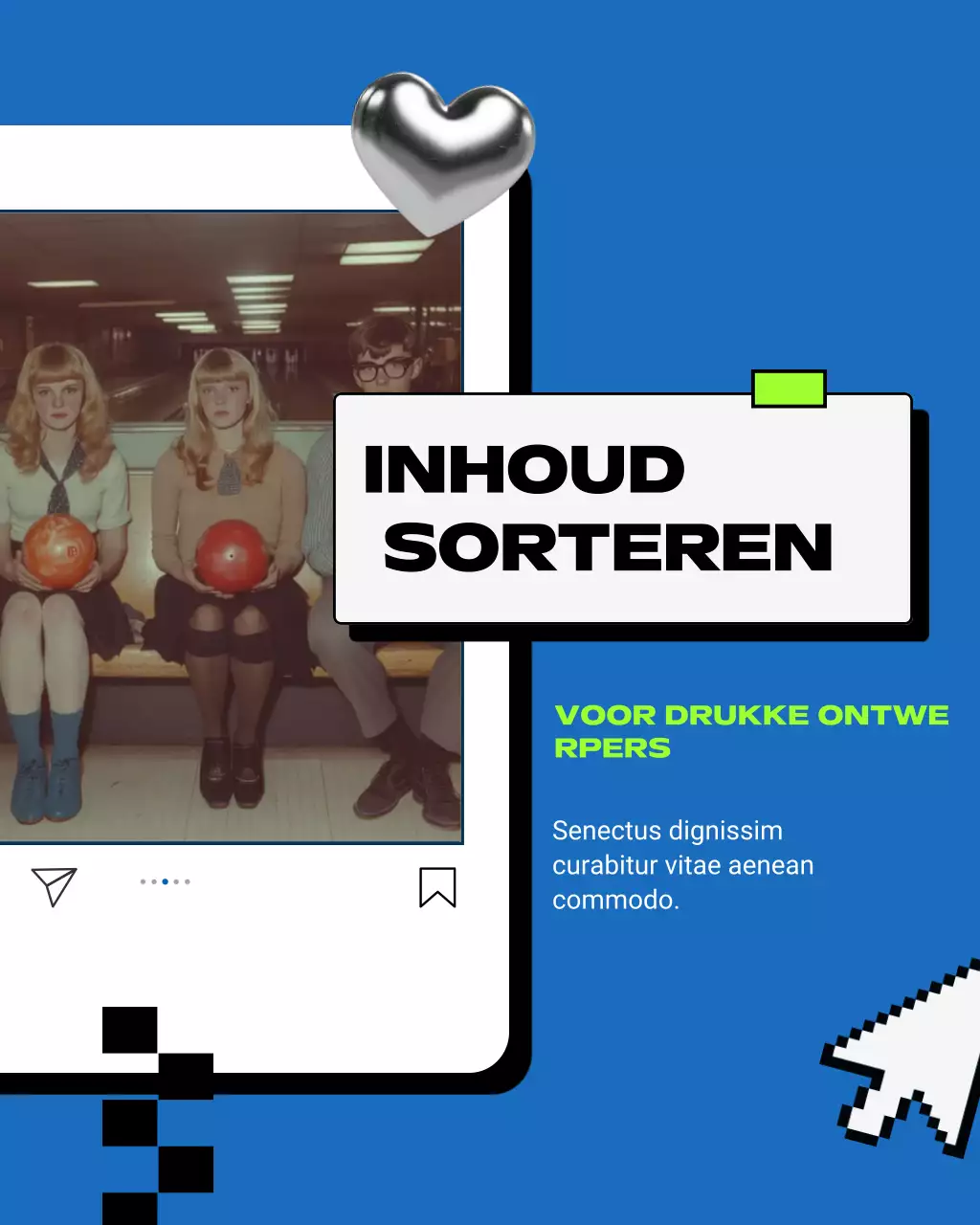 blauwe retro-inhoudsgids